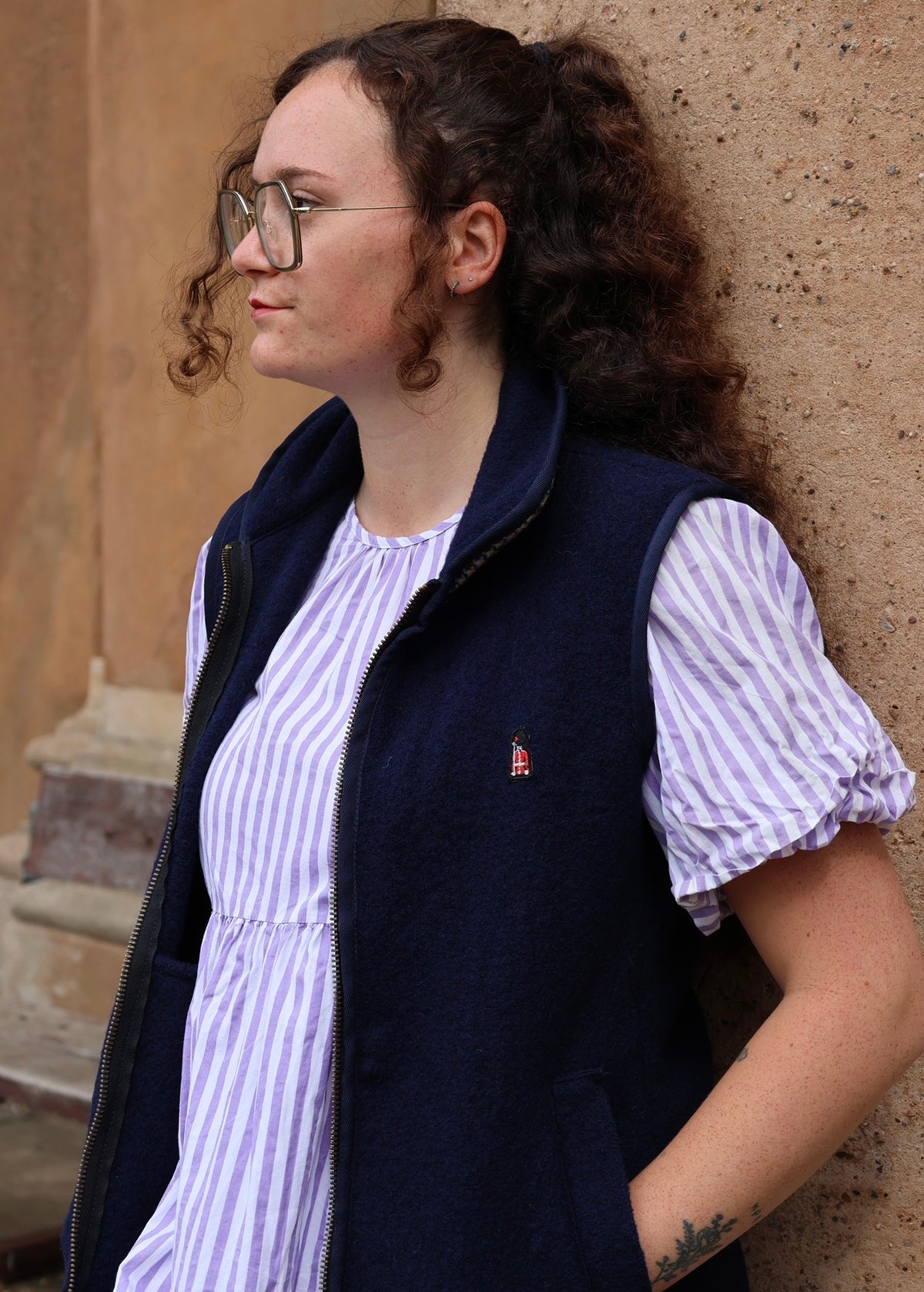 Ladies Henry Boiled Wool Gilet