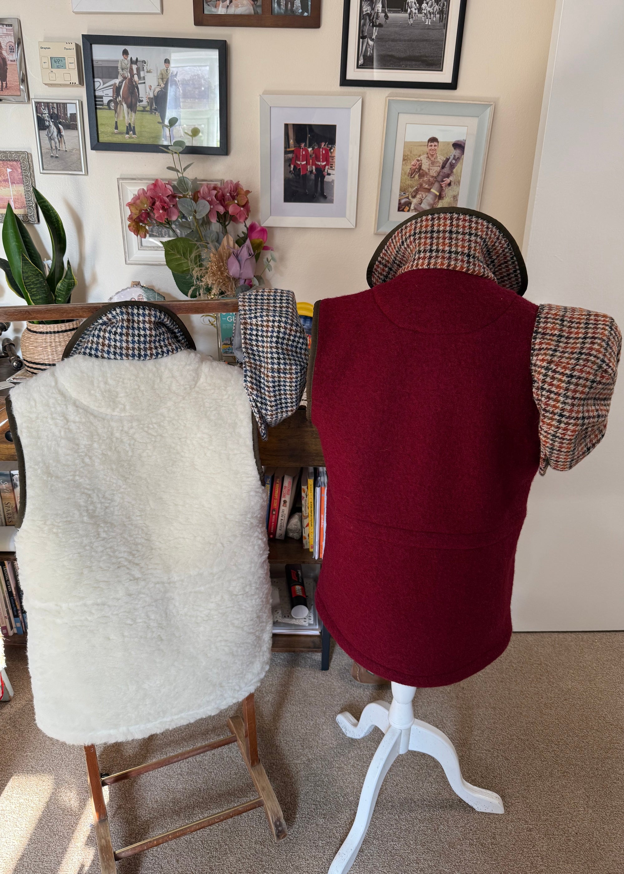 Maroon Boiled wool Gilet
