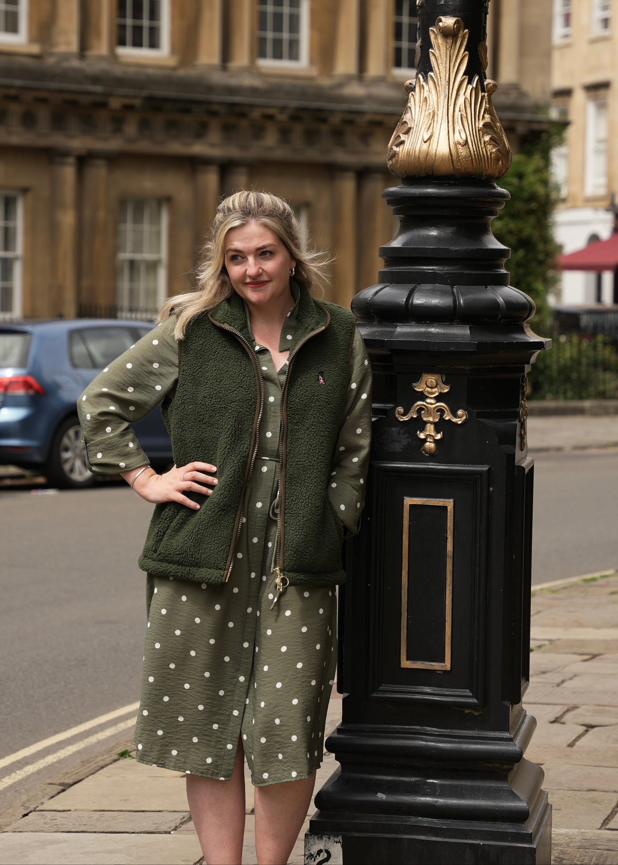 Ladies' Olive Sherpa Gilet