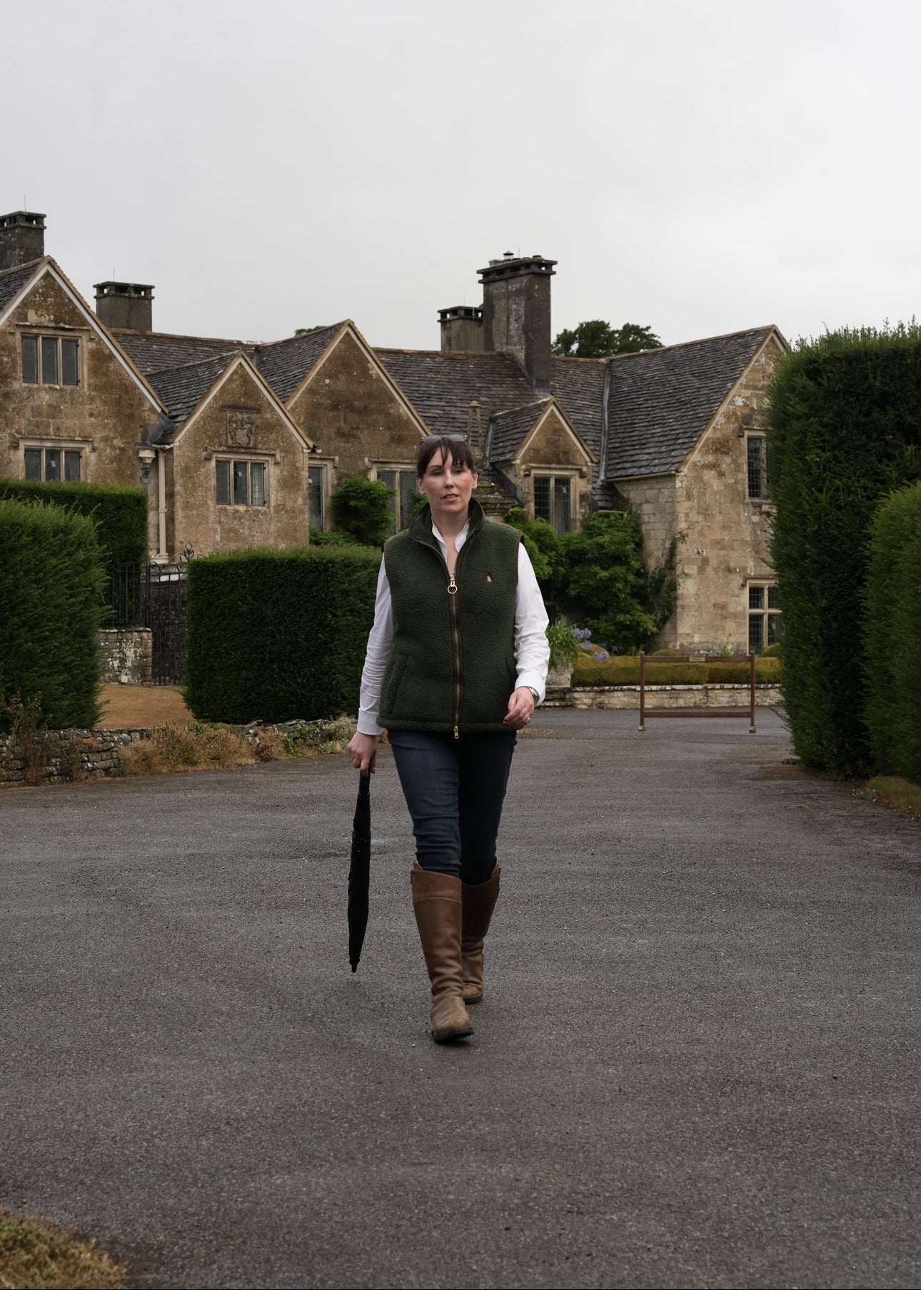 Ladies' Olive Sherpa Gilet