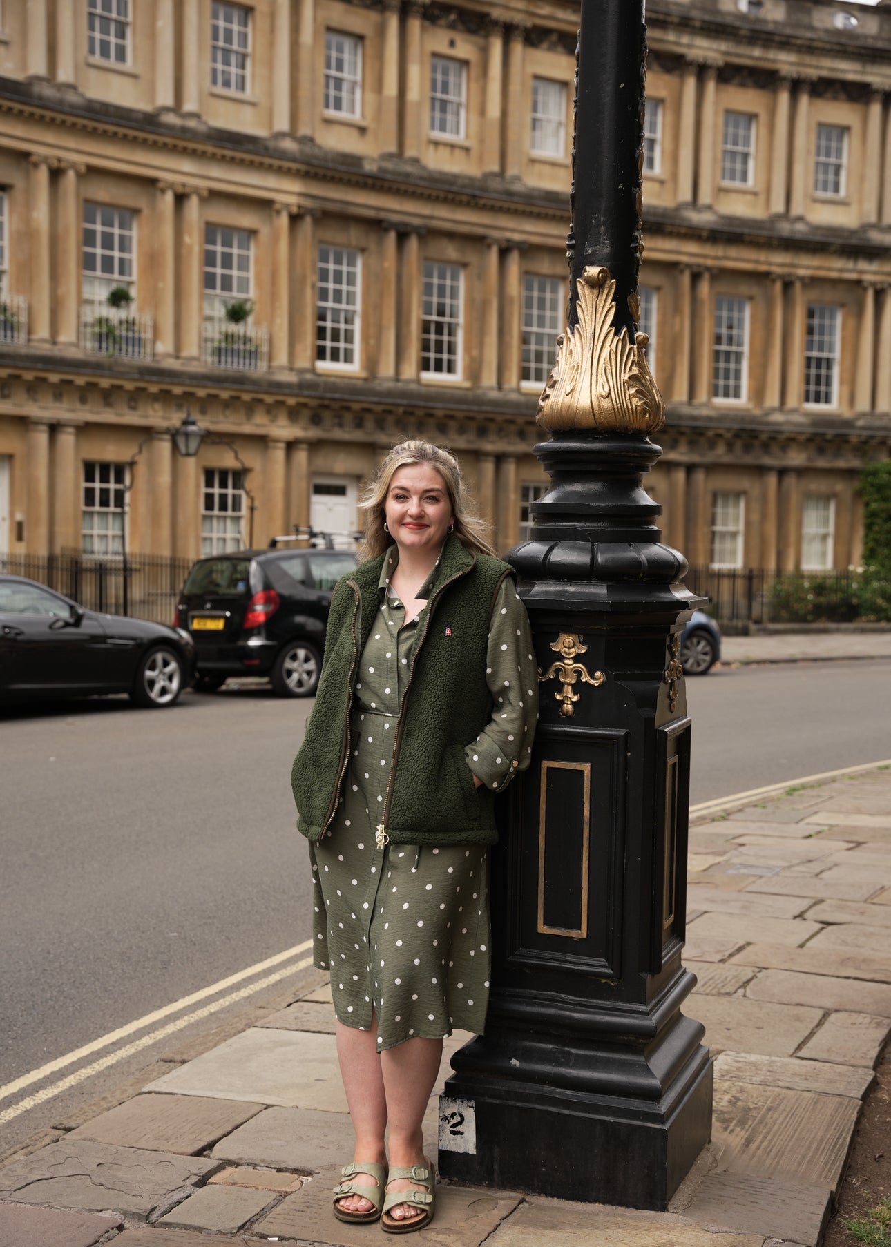 Ladies' Olive Sherpa Gilet