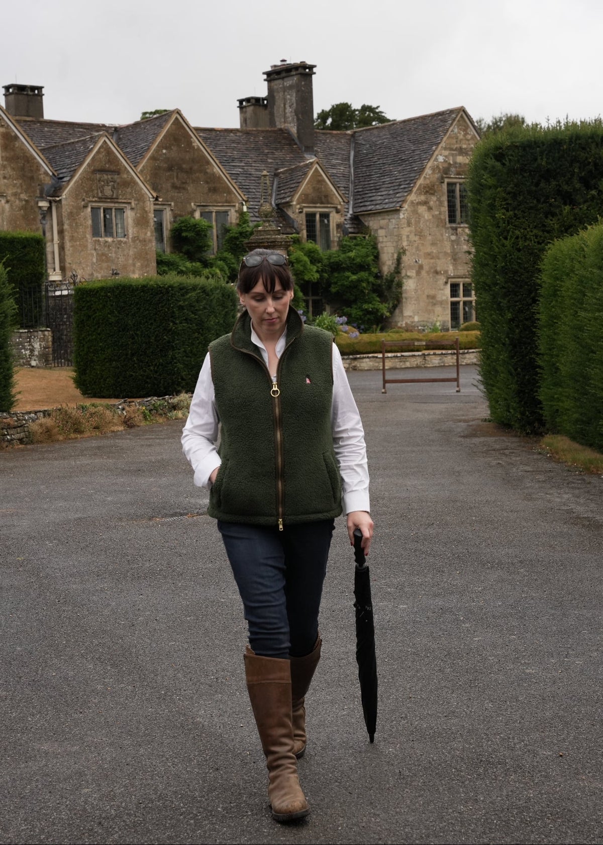 Ladies' Olive Sherpa Gilet