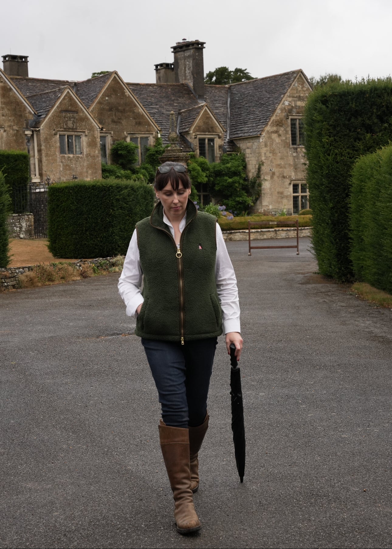 Ladies' Olive Sherpa Gilet