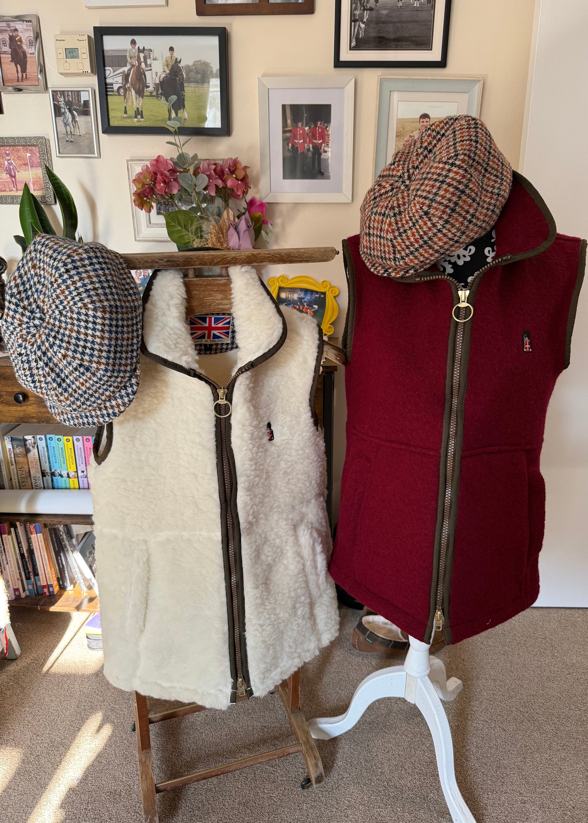 Maroon Boiled wool Gilet