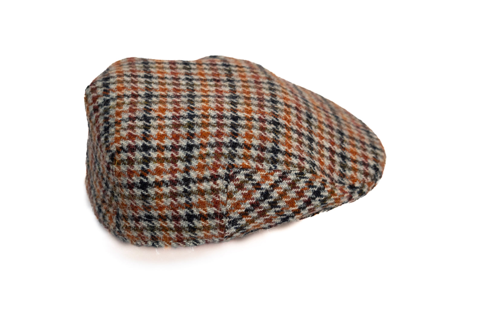 Plaid flat cap on a white background