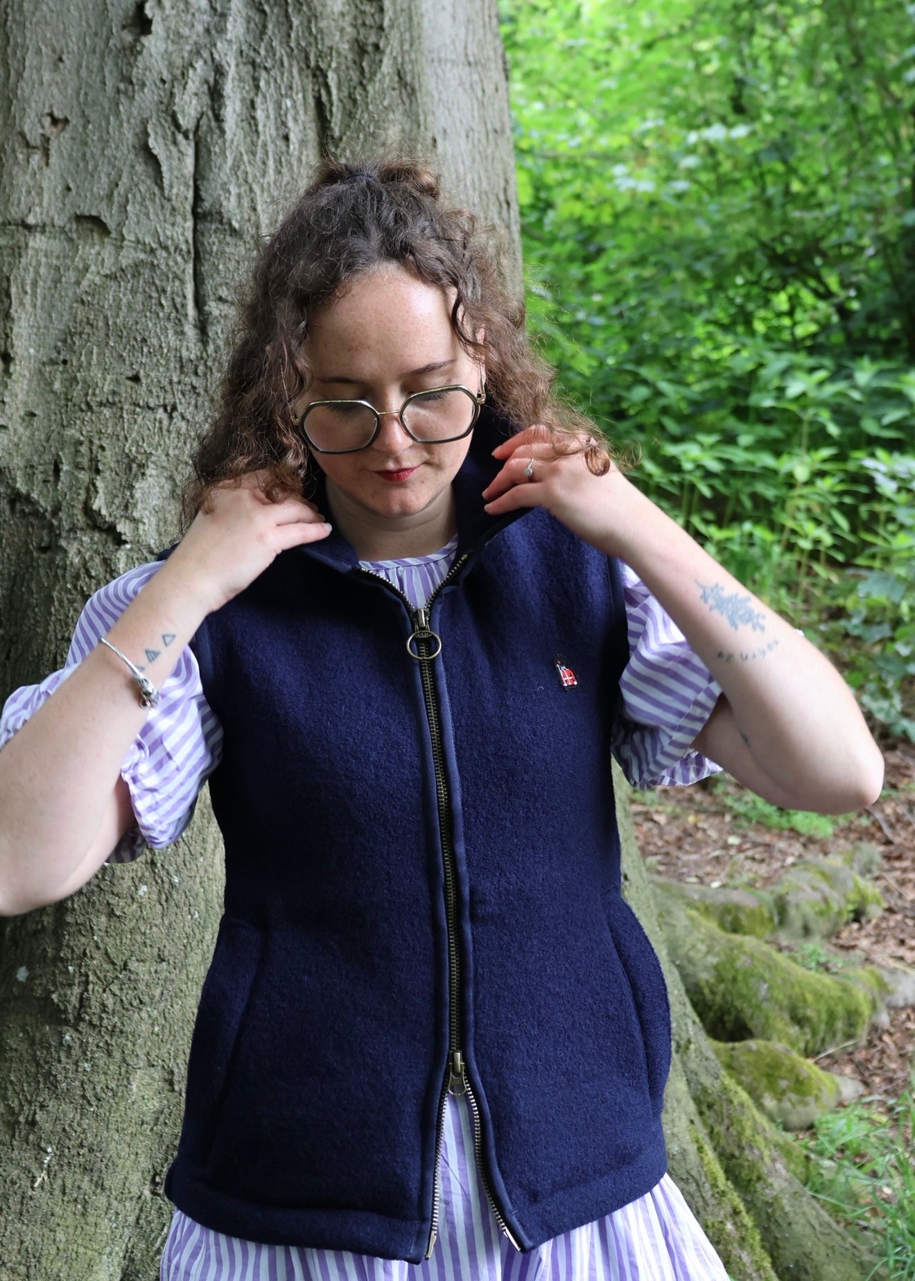 Ladies Henry Boiled Wool Gilet